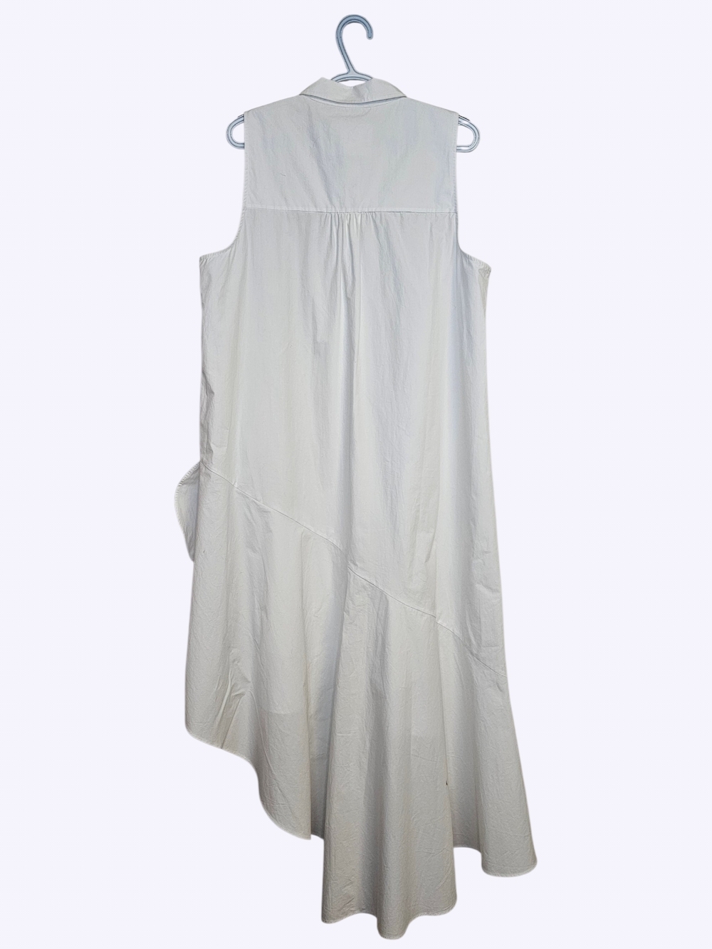 NWT Anthropologie Maeve White Asymmetrical Ruffle Shirt Dress XL - Picture 5 of 10